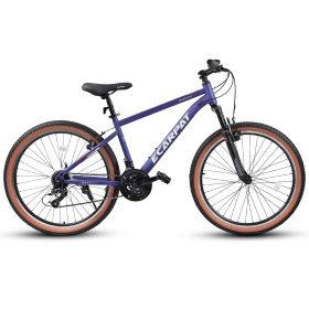 Ecarpat Mountain Bike 26 Inch Wheel, 21-Speed U-Brakes Twist Shifter, Carbon Steel Frame Youth Teenagers Mens Womens Trail Commuter City Snow Beach Mo