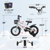 Kids Bike 16 inch for Boys & Girls with Training Wheels, Freestyle Kids' Bicycle with Bell,Basket and fender.