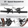 Ecarpat Mountain Bike 27.5 Inch Wheel, 21-Speed Disc Brakes Trigger Shifter, Carbon Steel Frame Mens Womens Trail Commuter City Snow Beach Mountain Bi