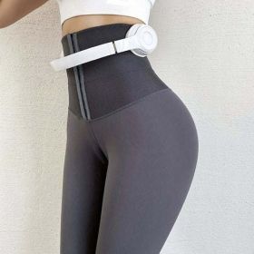 Leg Shapewear Slimming Body Shaper High Waist Tummy Control Pants (Color: GRAY, size: L)
