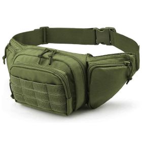 Tactical Fanny Pack For Men Concealed Carry Bag Military Waist Bag Traveling Waist Pouch with Adjustable Strap Quick Release for Camping Hiking (Color: army green)