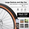 Ecarpat Mountain Bike 24 Inch Wheel, 21-Speed Disc Brakes Trigger Shifter, Carbon Steel Frame Youth Teenagers Mens Womens Trail Commuter City Snow Bea