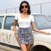 MRIGNT 2 Piece Short Sleeve Bodysuits for Women Sexy Ribbed Square Neck Top