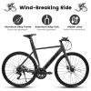 A28314 700c Ecarpat Road Bike, 14-Speed Shimano Disc Brakes, Light Weight Aluminum Frame ,Racing Bike City Commuting Road Bicycle for Men Women