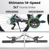 A28314 700c Ecarpat Road Bike, 14-Speed Shimano Disc Brakes, Light Weight Aluminum Frame ,Racing Bike City Commuting Road Bicycle for Men Women